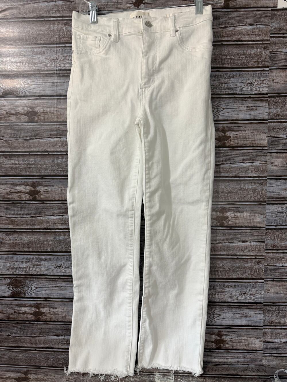 Frame Le Sleek Straight White Jeans Size 25